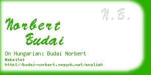 norbert budai business card